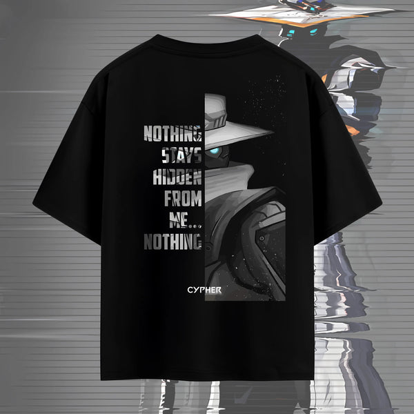 Cypher Nothing Stays Hidden - Valorant Oversized Tee