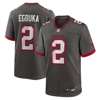 Tampa Bay Buccaneers Emeka Egbuka Nike Pewter Alternate Game Player Jersey