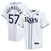 Tampa Bay Rays Drew Rasmussen White jersey – view 1