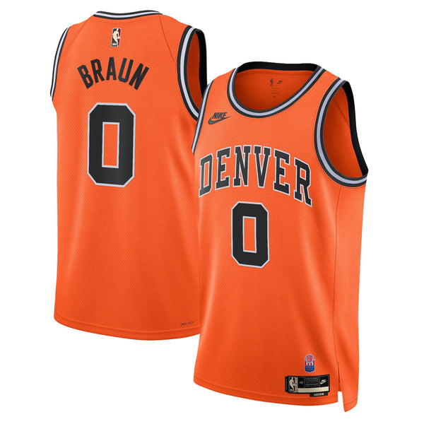 Denver Nuggets Nike Classic Edition Jersey - Orange - Christian Braun -