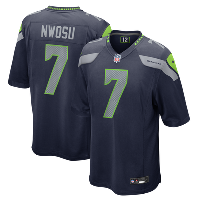 Seattle Seahawks Uchenna Nwosu Nike College Navy Team Game Jersey