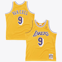 Los Angeles Lakers Mitchell & Ness Nick Van Exel 1996 Swingman Authentic Jersey - Light Gold