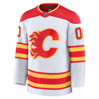 Calgary Flames Fanatics White Away Premium Custom Jersey