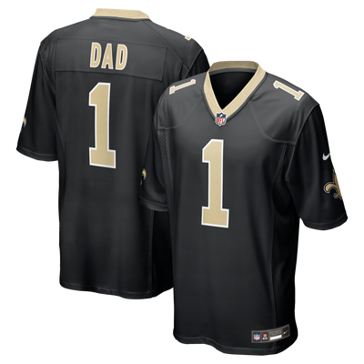 New Orleans Saints Number 1 Dad Nike Black Game Jersey