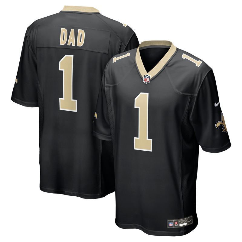 New Orleans Saints Number 1 Dad Nike Black Game Jersey