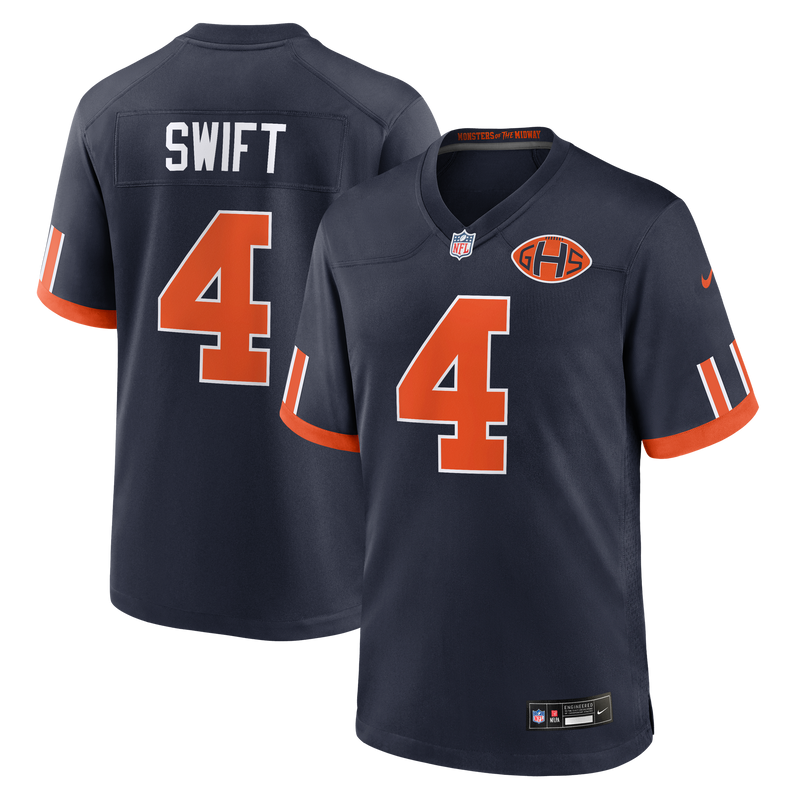 Chicago Bears D'Andre Swift Nike Navy 2026 Rivalries Collection Game Jersey
