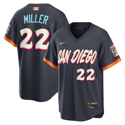 San Diego Padres Mason Miller Nike Obsidian 2026 City Connect Stadium Jersey
