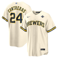 Milwaukee Brewers William Contreras Cream jersey – view 2