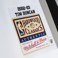 San Antonio Spurs Mitchell & Ness Tim Duncan 2002 Home Finals Authentic Jersey - White