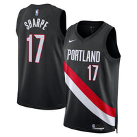 Portland Trail Blazers Shaedon Sharpe - Black jersey – view 2