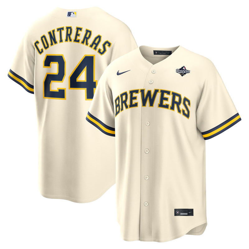 Milwaukee Brewers William Contreras Cream jersey – view 1
