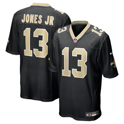 New Orleans Saints Velus Jones Jr. Nike Black Team Game Jersey