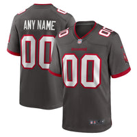 Tampa Bay Buccaneers Nike Pewter Alternate Custom Game Jersey