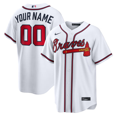 Atlanta Braves Nike White Home Stadium Custom Jersey