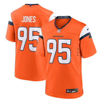 Denver Broncos Sai'vion Jones Nike Orange Team Game Jersey