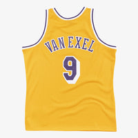 Los Angeles Lakers Mitchell & Ness Nick Van Exel 1996 Swingman Authentic Jersey - Light Gold