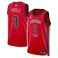 New Orleans Pelicans Jordan Brand Statement Edition Swingman Jersey - Red - Jordan Poole -