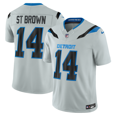 Detroit Lions Amon-Ra St. Brown Nike Silver 2026 Rivalries Collection Printed Limited Jersey