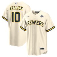 Milwaukee Brewers Sal Frelick Cream jersey – view 1