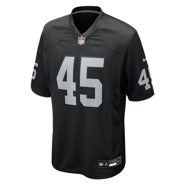 Las Vegas Raiders Devin White Nike Black Team Game Jersey