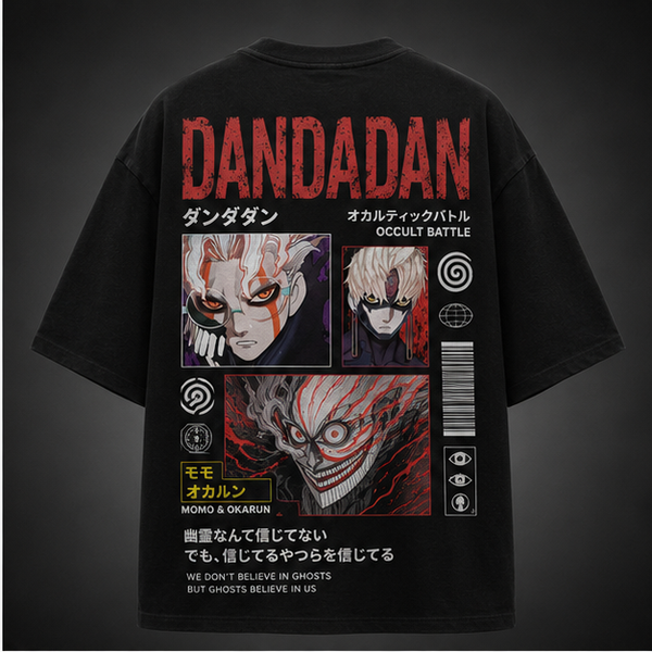 White t-shirt with Dandadan UFO UMA Turbo Granny graphic – photo 1