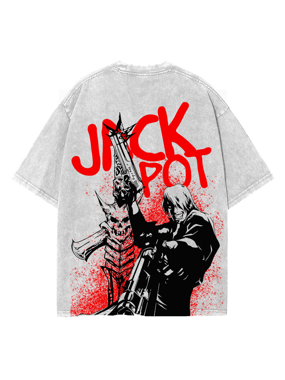 Washed white t-shirt with Dante Devil May Cry Son of Sparda graphic – photo 1