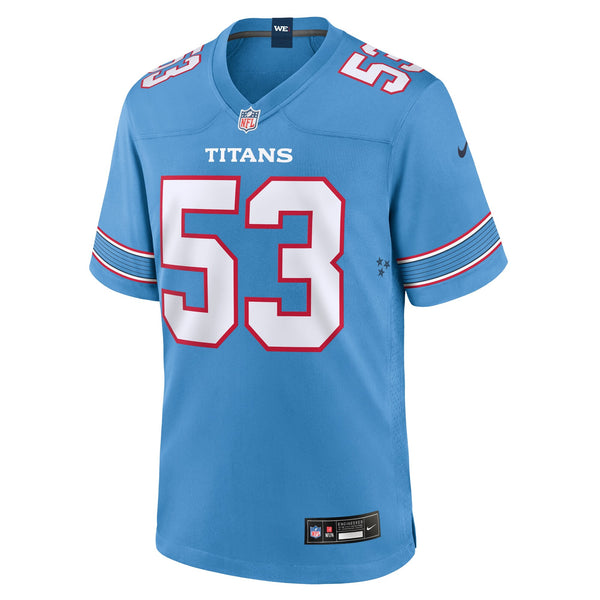 Tennessee Titans Anthony Hill Jr. Nike Light Blue Team Game Jersey