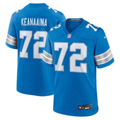Detroit Lions Aidan Keanaaina Nike Blue Team Game Jersey