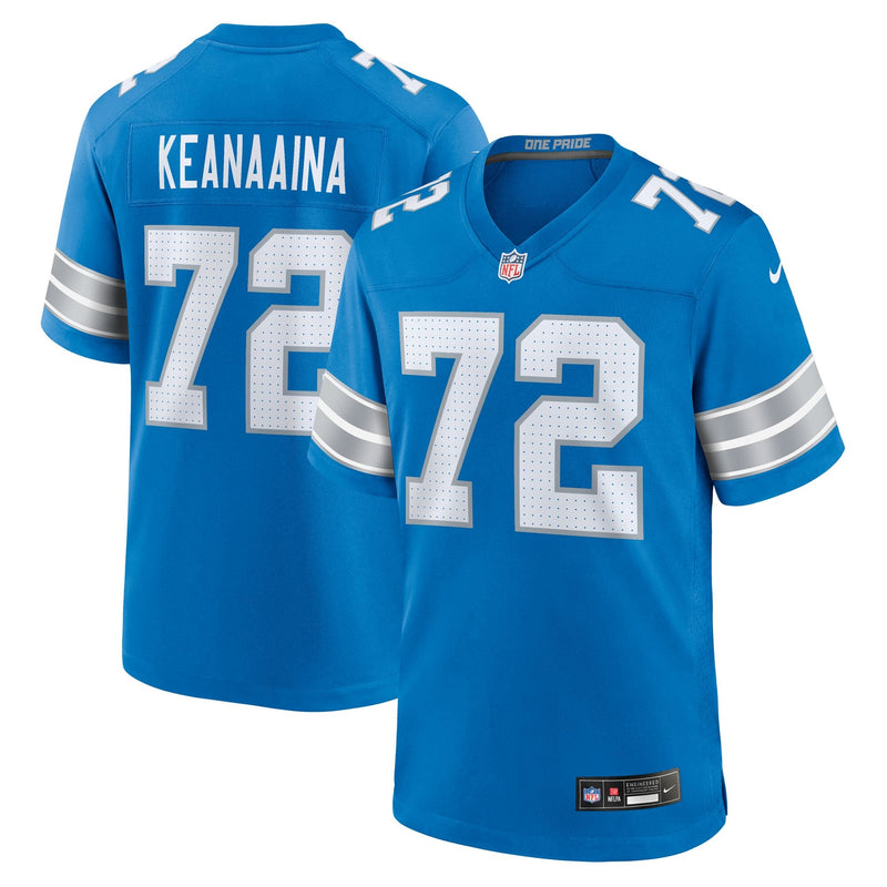 Detroit Lions Aidan Keanaaina Blue jersey – view 1