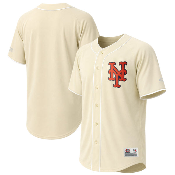 New York Mets Stitches Cream Fashion Jersey