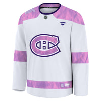 Montreal Canadiens Fanatics White Hockey Fights Cancer Survivor Practice Jersey