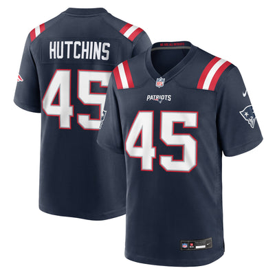 New England Patriots Quintayvious Hutchins Nike Navy Team Game Jersey