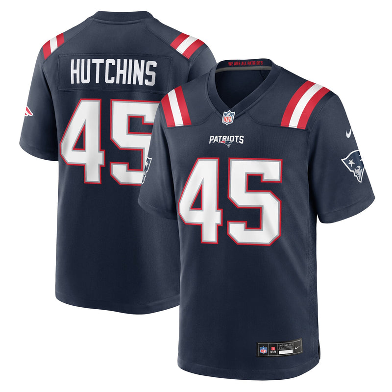 New England Patriots Quintayvious Hutchins Navy jersey – view 1
