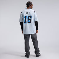 Detroit Lions Jared Goff Nike Silver 2026 Rivalries Collection Game Jersey