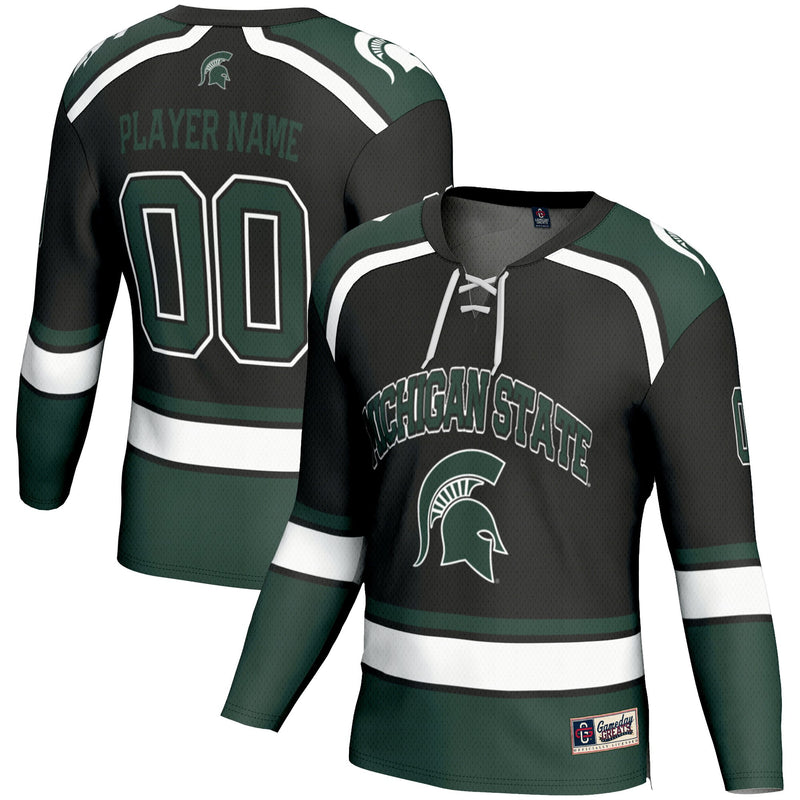 Michigan State Spartans GameDay Greats Ice Hockey NIL Pick-A-Player Jersey - Black