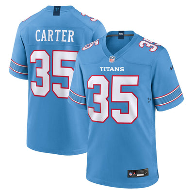 Tennessee Titans Michael Carter Nike Light Blue Team Game Jersey