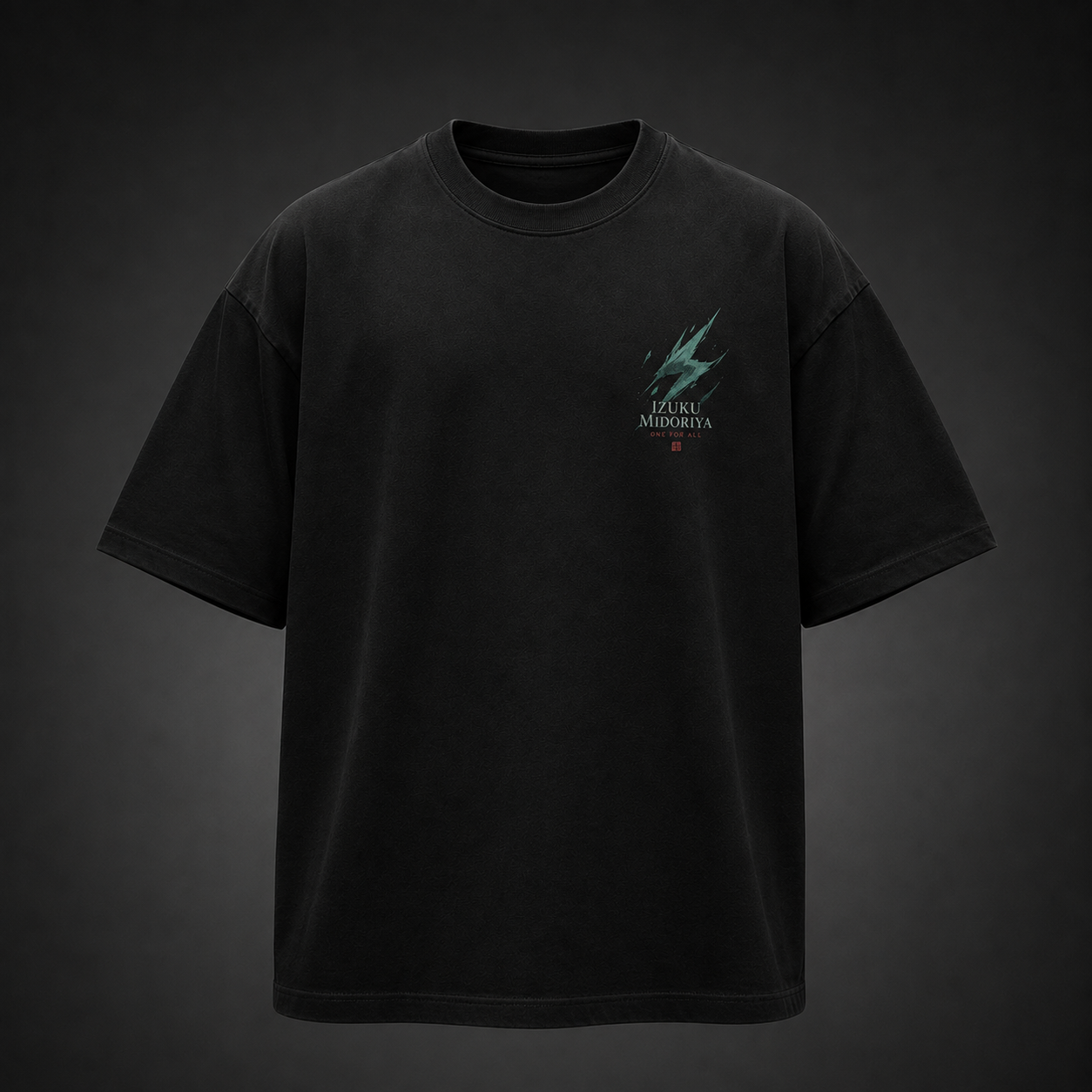 Black t-shirt with Deku My Hero Academia Izuku Midoriya One For All graphic – photo 2
