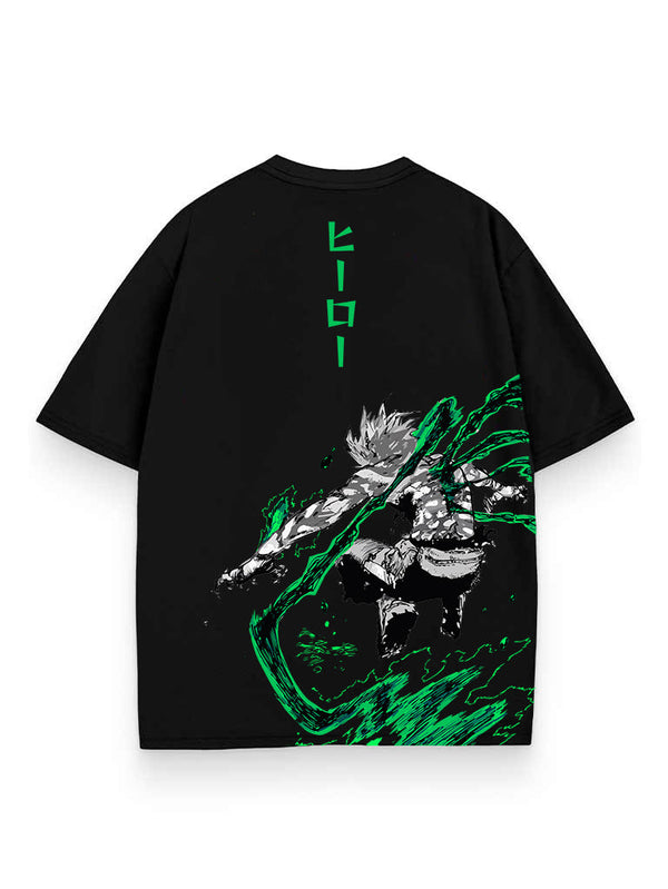 Black t-shirt with Izuku Midoriya My Hero Academia A Hero's Will graphic – photo 1