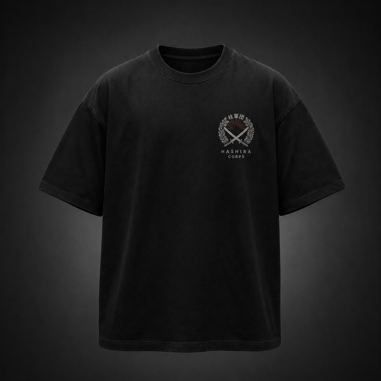 Black t-shirt with Demon Slayer Nine Pillars graphic – photo 2
