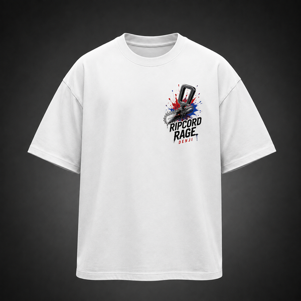 White t-shirt with Denji Chainsaw Man Ripcord Rage graphic – photo 2