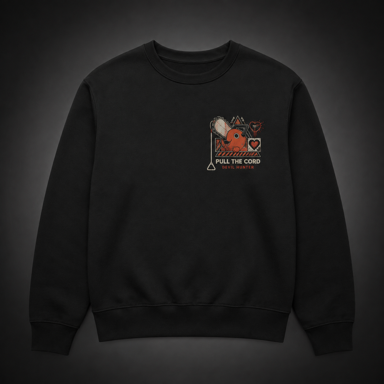 Black sweatshirt with Denji, Pochita Chainsaw Man Chainsaw Rampage graphic – photo 2