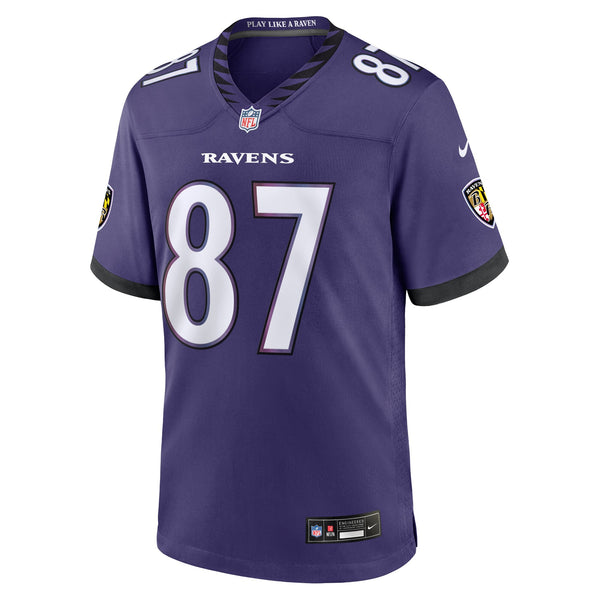 Baltimore Ravens Nick Vannett Nike Purple Team Game Jersey