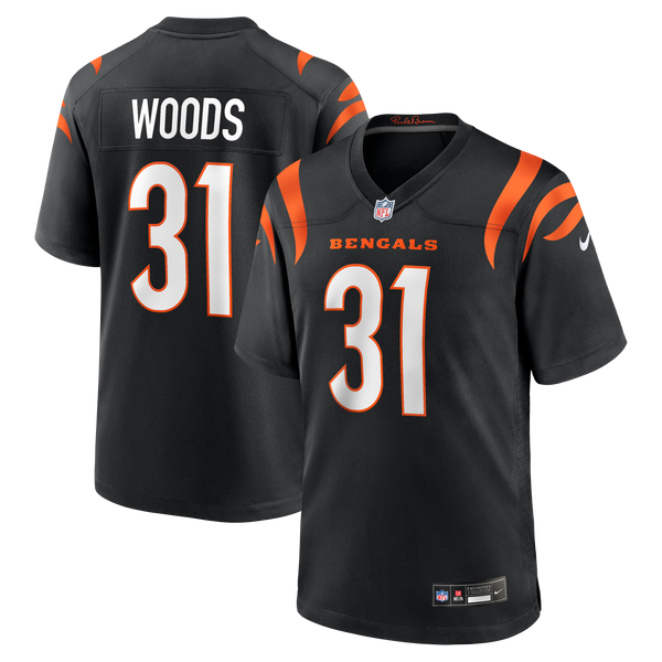 Cincinnati Bengals Ickey Woods Nike Black Retired Player Game Jersey
