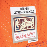 New York Knicks Mitchell & Ness Latrell Sprewell 1998 Split Swingman Jersey - Blue/Orange