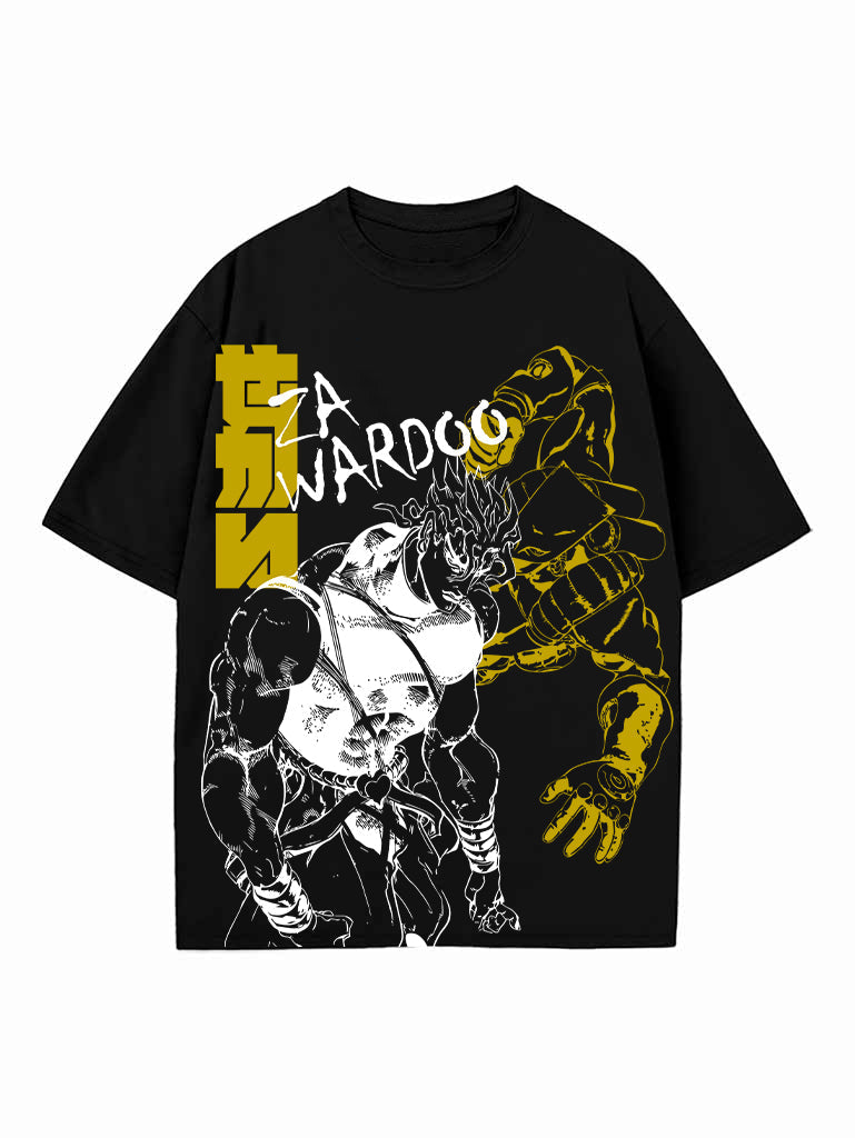 Black t-shirt with Dio Brando JoJo's Bizarre Adventure The World graphic – photo 1