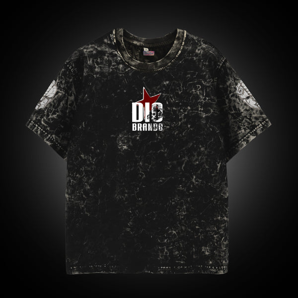 Dio Brando Acid Wash Logo - JoJo's Bizarre Adventure Oversized Tee