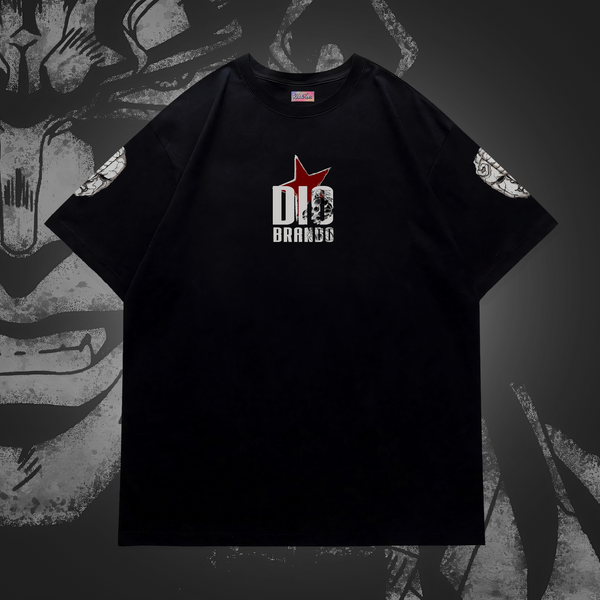 Dio Brando Crouching Stand Back Print - JoJo's Bizarre Adventure Oversized Tee