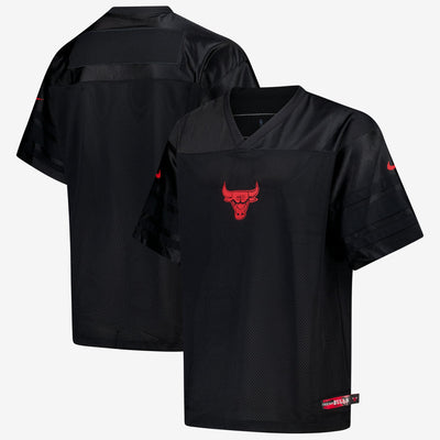Chicago Bulls Nike Courtside Football Jersey - Black -