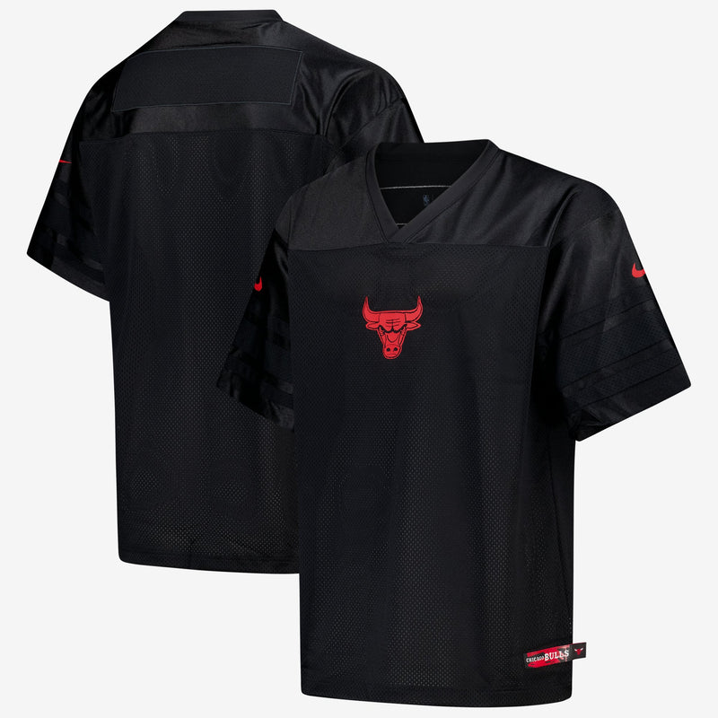 Chicago Bulls Nike Courtside Football Jersey - Black -