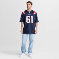 New England Patriots Darrian Dalcourt Nike Navy Team Game Jersey